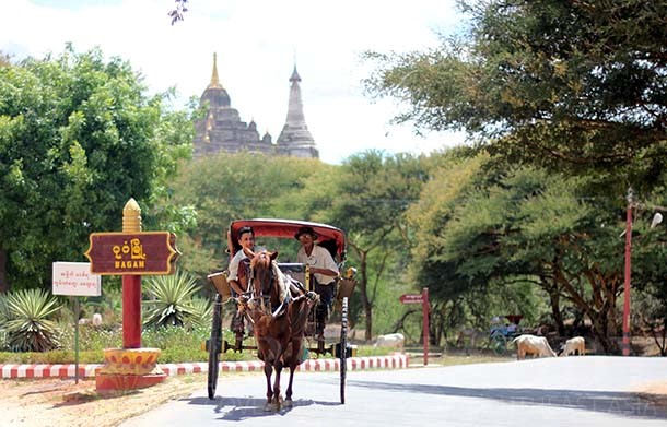  ပုဂံမြို့အဝင် တနေရာ (ဓာတ်ပုံ - ဂျေပိုင်/ဧရာဝတီ)