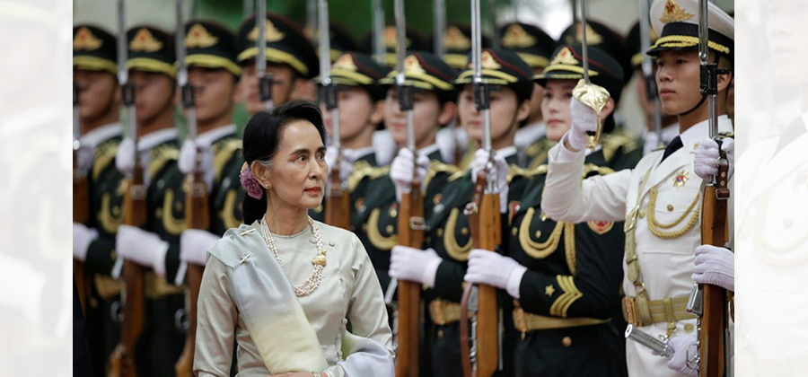 ၂၀၁၆ ခုနှစ် ဩဂုတ်လအတွင်း ဘေဂျင်းသို့ ဒေါ်အောင်ဆန်းစုကြည် သွားရောက်ခဲ့စဉ်  / Reuters