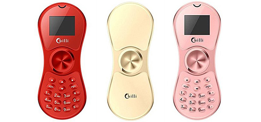 Fidget Spinner လှည့်ရင် စိတ်ဖိစီးမှုတွေ ပျောက်တယ်ဆိုတာကြောင့် Fidget Spinner ဒီဇိုင်းနဲ့ ထုတ်လုပ်ထားတဲ့ ဖုန်းဖြစ်ပါတယ်