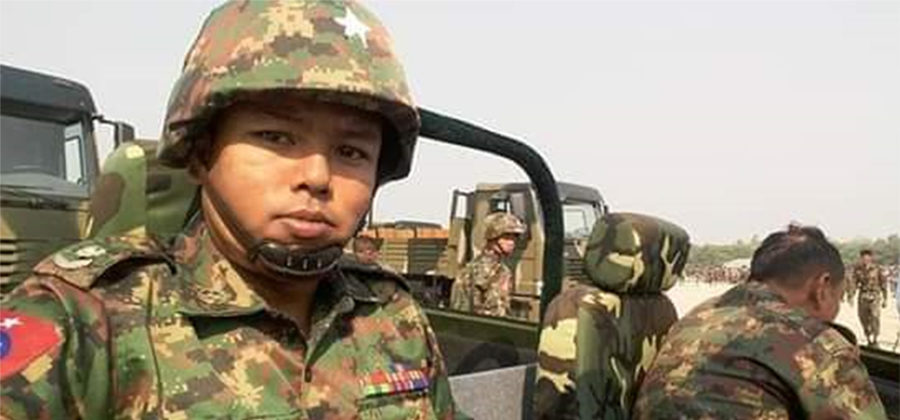 ကျဆုံးသွားသော တပ်မတော်အရာရှိ  ဗိုလ်မှူး အောင်ကိုငြိမ်း / Masarita Nyarni / Facebook