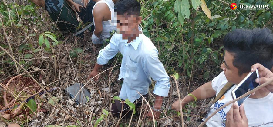 စ သုံးလုံး ညွှန်ကြားရေးမှူးအိမ် ဖောက်ထွင်းသူ ကိုရဲမင်းပိုင် ကို ဖမ်းမိထားစဉ်  /  ဉာဏ်စိုးဝင်း / ဧရာဝတီ