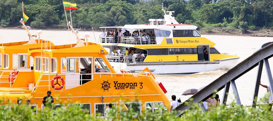 လက်ရှိ ပြေးဆွဲနေသော Yangon Water Bus ရေယာဉ်များ  / သက်ထွန်းနိုင် / ဧရာဝတီ