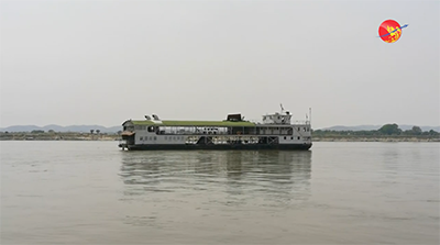 မန္တလေးမြို့ ဂေါဝန်ဆိပ်ကမ်းအနီး ဧရာဝတီမြစ်ထဲတွင် သင်္ဘောသားများ Quarantine ဝင်နေ