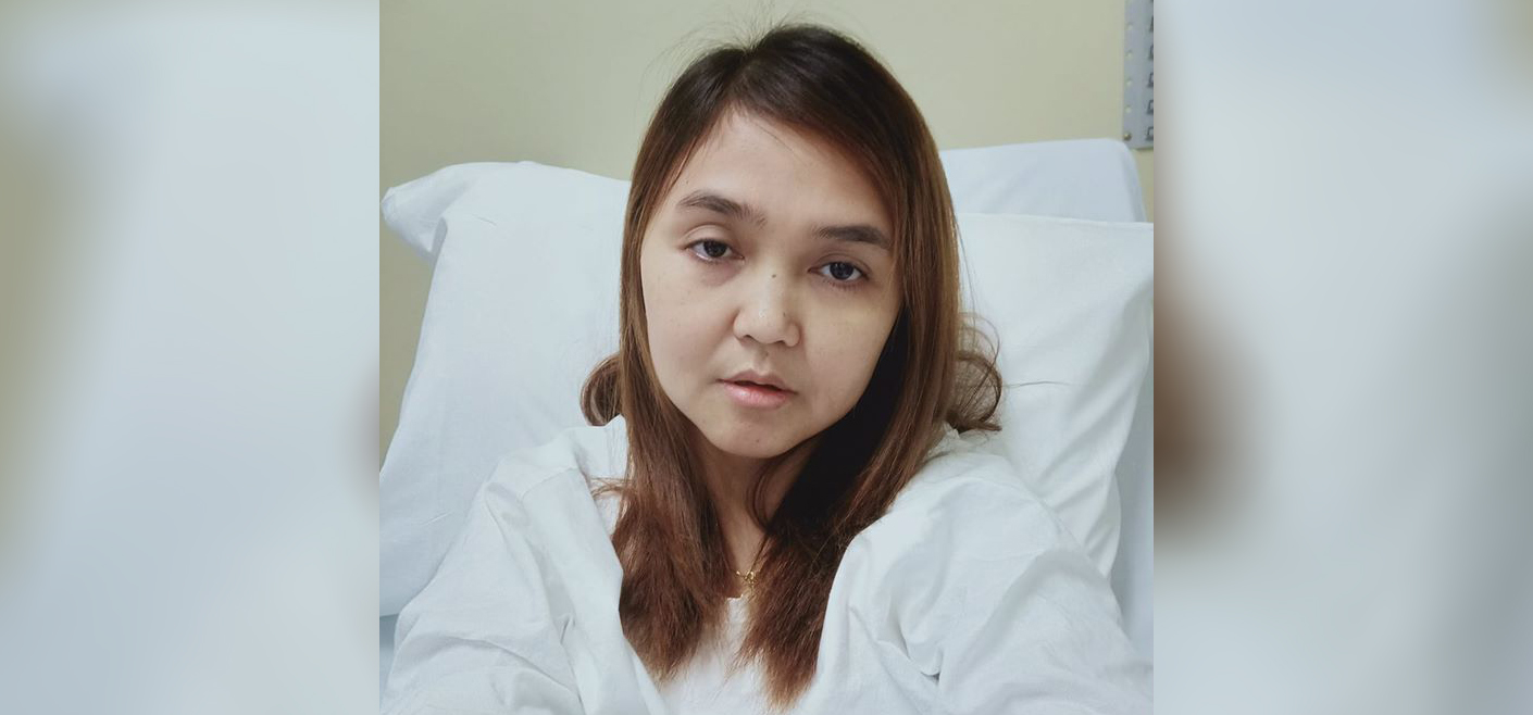 ဆေးရုံ တက်နေရတဲ့ မီးမီးခဲ  /  Mee Mee Khal's Facebook