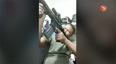 “လူထုကို သေနတ်ပြ ခြိမ်းခြောက်ခွင့် မရှိဘူး” (ရုပ်/သံ)