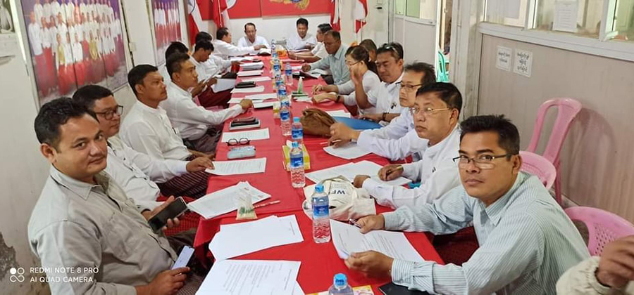 စစ်ကောင်စီသို့ တောင်းဆိုရန်အတွက် ANP ပါတီဝင်များ ဗဟိုကော်မတီ အစည်းအဝေး ကျင်းပနေစဉ်
