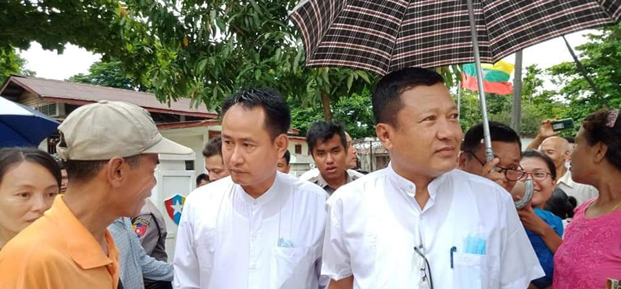 ၂၀၂၁ ခု ဖေဖေါ်ဝါရီ ၂၆ ရက်က တောင်ကုတ်မြို့နယ်စည်ပင်ဥက္ကဌ ဦးဇေယျကျော်တို့အား စွဲချက်တင် ရုံးထုတ်စဉ်