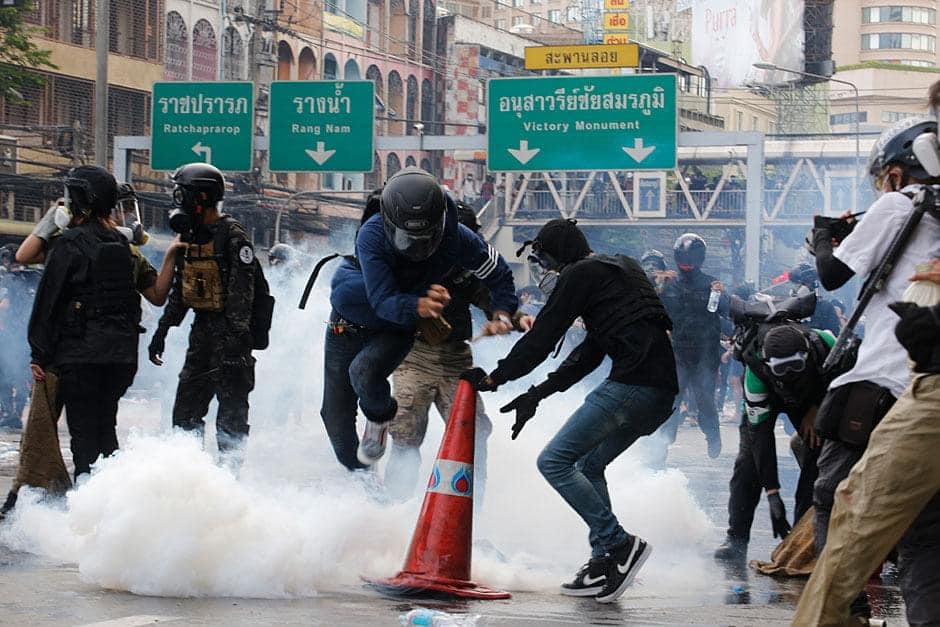 ဘန်ကောက်မြို့ပေါ်က အစိုးရဆန့်ကျင်ရေး ဆန္ဒပြပွဲ