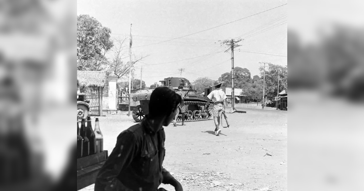 ၁၉၄၉ ခုနှစ် အင်းစိန်တိုက်ပွဲအတွင်း မြင်ရသည့် သံချပ်ကာကားတစီး