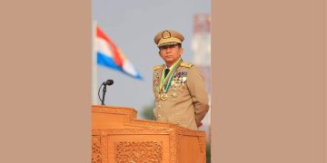 ၇၈ နှစ်မြောက်တပ်မတော်နေ့အခမ်းအနားတွင် တွေ့ရသည့် စစ်ခေါင်းဆောင်