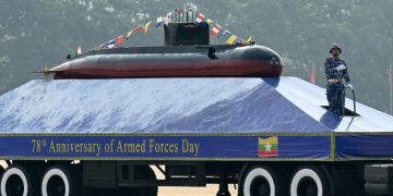 ၇၈ နှစ်မြောက် "တပ်မတော်နေ့" စစ်ရေးပြပွဲမြင်ကွင်းတခု / AFP