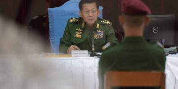 ၂၀၂၂ ခုနှစ်၊ အောက်တိုဘာလက စစ်တက္ကသိုလ် ဗိုလ်လောင်းသင်တန်း အမှတ်စဉ် (၆၅) ၏ စစ်လက်ရုံးရွေးချယ်ပွဲသို့ စစ်ကောင်စီခေါင်းဆောင် မင်းအောင်လှိုင် တက်ရောက်ရွေးချယ်စဉ်