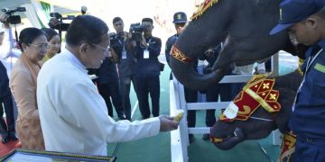 စစ်ခေါင်းဆောင် မင်းအောင်လှိုင် ဆင်ဖြူ တနှစ်ပြည့် မွေးနေ့ကျင်းပ