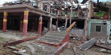 ညောင်ကုန်းရွာ လေကြောင်းတိုက်ခိုက်ခံရမှုအပြီး မြင်ကွင်း / Ko Zaw Htet