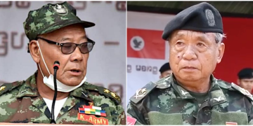 ဗိုလ်ချုပ် ဘီထူးနှင့် ဗိုလ်ချုပ် အောင်မြတ် (ဓာတ်ပုံ- KNPP) / KNPP