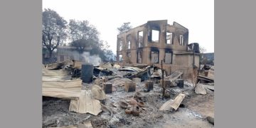 စစ်ကောင်စီတပ်များ၏ မီးရှို့တိုက်ခိုက်မှုခံရသော စစ်ကိုင်းတိုင်းမှ ကျေးရွာတရွာ