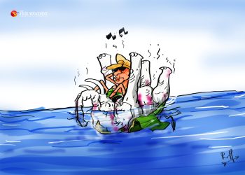 ဆင်သေကောင်သားအနားဝယ် တဝဲလည်လည် လိုက်ပါလို့သွားတော့ကွယ်