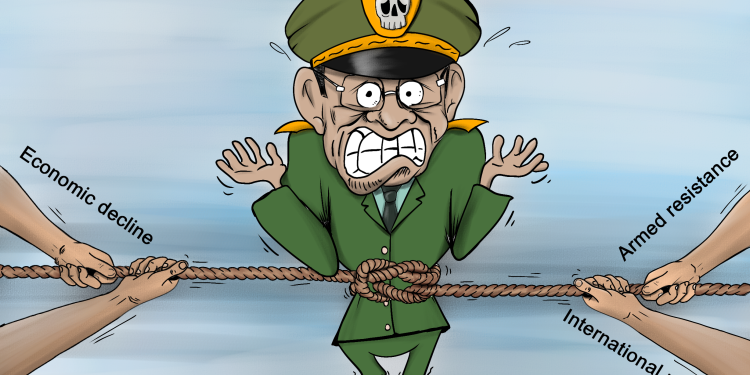 ပြိုကျပြီး အထိနာနေသည့် စစ်တပ်ကို ကုစားချိန် မပေးရန် လိုသည်