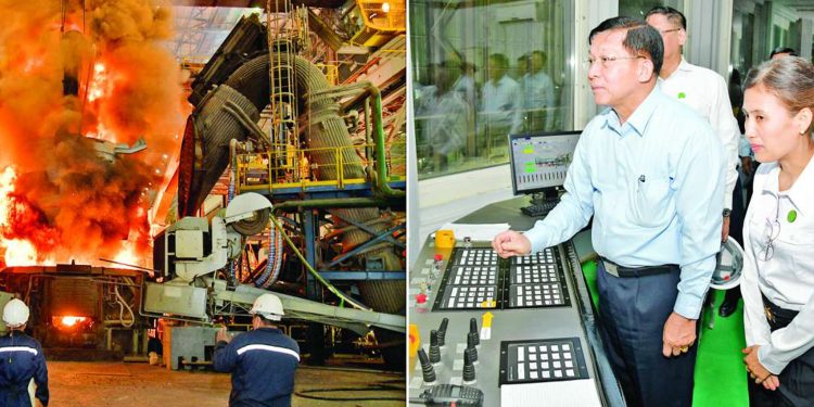 စစ်ခေါင်းဆောင်၏ မြင်းခြံ သံမဏိစက်ရုံ တိုက်ခိုက်ခံရ၍ ရပ်ထားရ