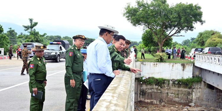 နေပြည်တော်နယ်မြေ ရေကြီးပြီး ၄ ရက်မြောက်နေ့ စစ်ခေါင်းဆောင် ထွက်ပေါ်လာ