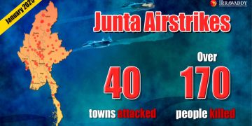 ဇန်နဝါရီတလအတွင်း လေကြောင်းတိုက်ခိုက်မှုကြောင့် ၁၇၀ ကျော်သေဆုံး