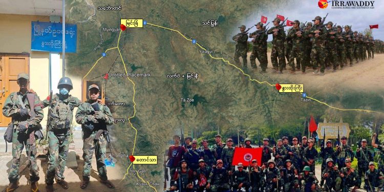 ၉ / အညာမြေ စစ်ဆင်ရေးကြောင့် မြင်းခြံသို့ သင်္ဘော ၄စီးဖြင့် စစ်ကူပို့