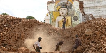 ငလျင်ကြောင့် ရာစုနှစ်ချီ သမိုင်းနှင့် ယဉ်ကျေးမှုအမွေအနှစ်များ အုတ်ပုံဖြစ်သွား