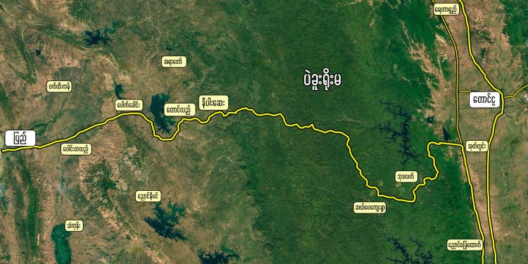 ပေါက်ခေါင်းတိုက်ပွဲအပြီး ရိုးမဖြတ်လမ်းများ စစ်ကောင်စီ ဖျက်ဆီး