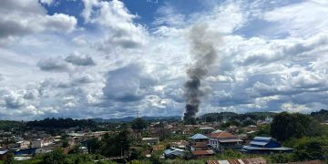 ကျောက်မဲမြို့ပေါ် ဌာနဆိုင်ရာရုံးများ မီးလောင်နေ